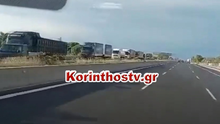 Ουρές χιλιομέτρων στην Αθηνών – Κορίνθου μετά την κατολίσθηση βράχων